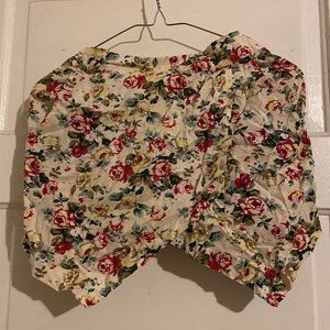 Unbranded Floral Mini Skirt, Uneven hem, 14'', 28'' waist